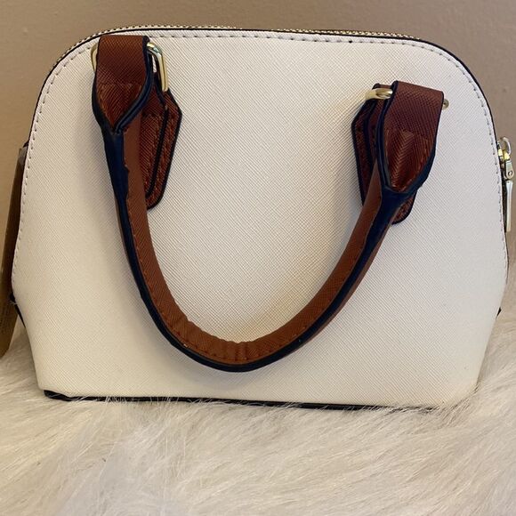NWT Steve Madden (bfaith2) Crossbody Mini Bag- Cognac/White - Picture 9 of 13